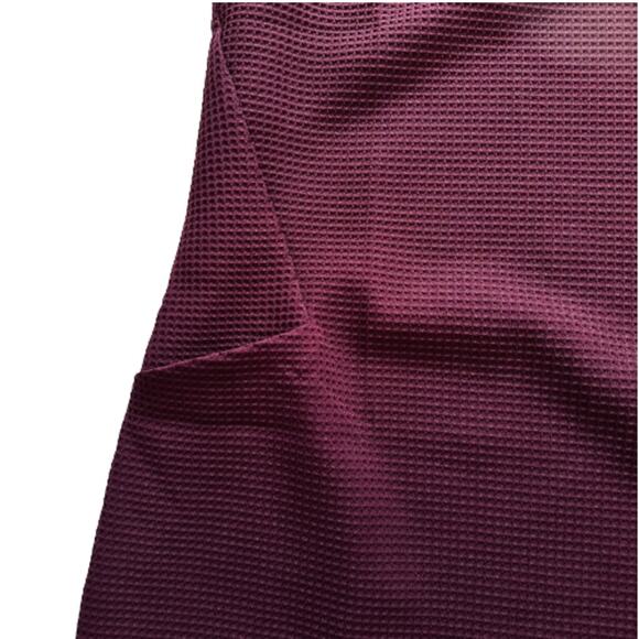 TOBI Dress Corlette Wine Waffle Weave Halter Racerback Pockets Shift Medium NEW - Picture 10 of 13